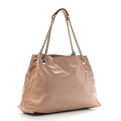 Gucci Patent Medium Soho Chain Shoulder Bag Dark Cipria 3 of 13