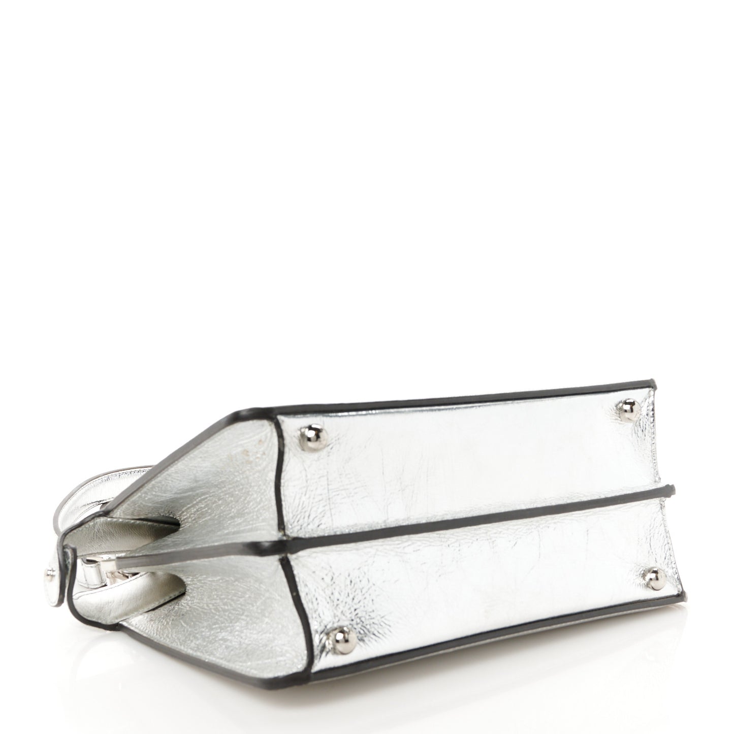 Rock Millenium Laminata Small Peekaboo I SEE U Satchel Argento