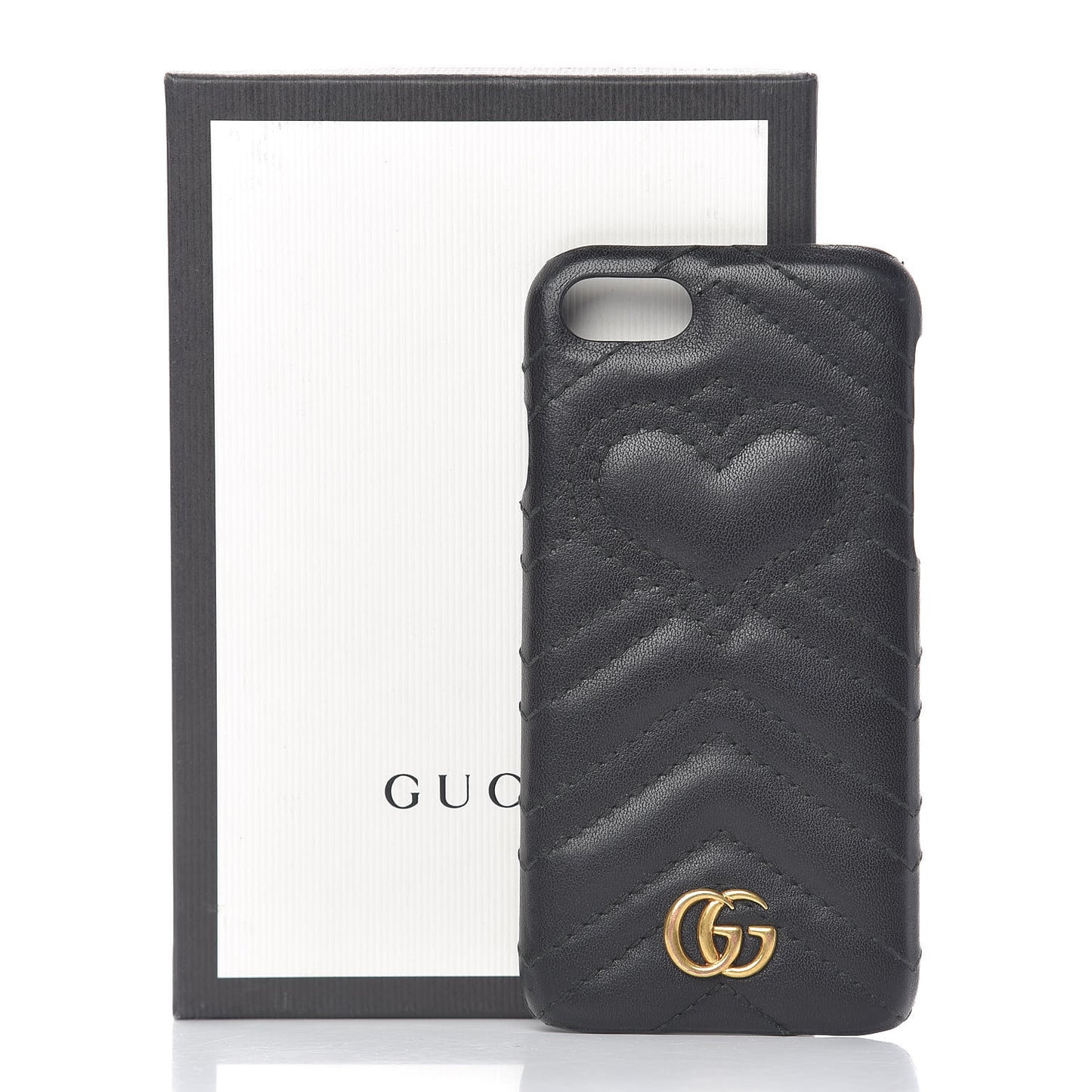 Calfskin Matelasse Marmont iPhone 7 Case Black