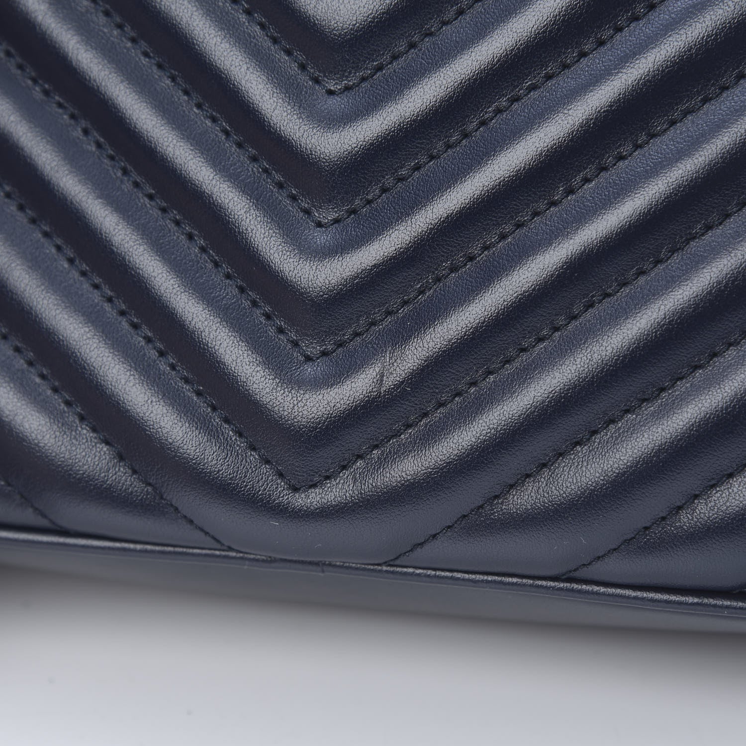 Saint Laurent Calfskin Matelasse Monogram Lou Camera Bag Navy 11 of 12