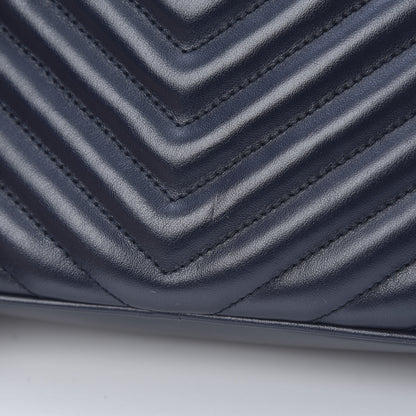 Saint Laurent Calfskin Matelasse Monogram Lou Camera Bag Navy 11 of 12