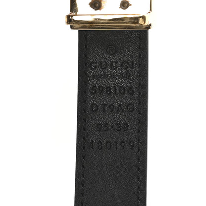 Gucci Calfskin Web Interlocking G 20mm Belt 95 38 Black 3 of 5