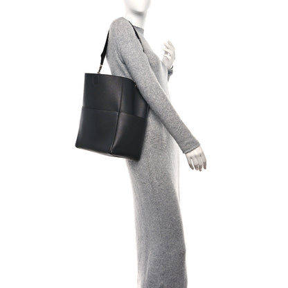 Celine Soft Grained Calfskin Sangle Bucket Bag Black 2 of 11