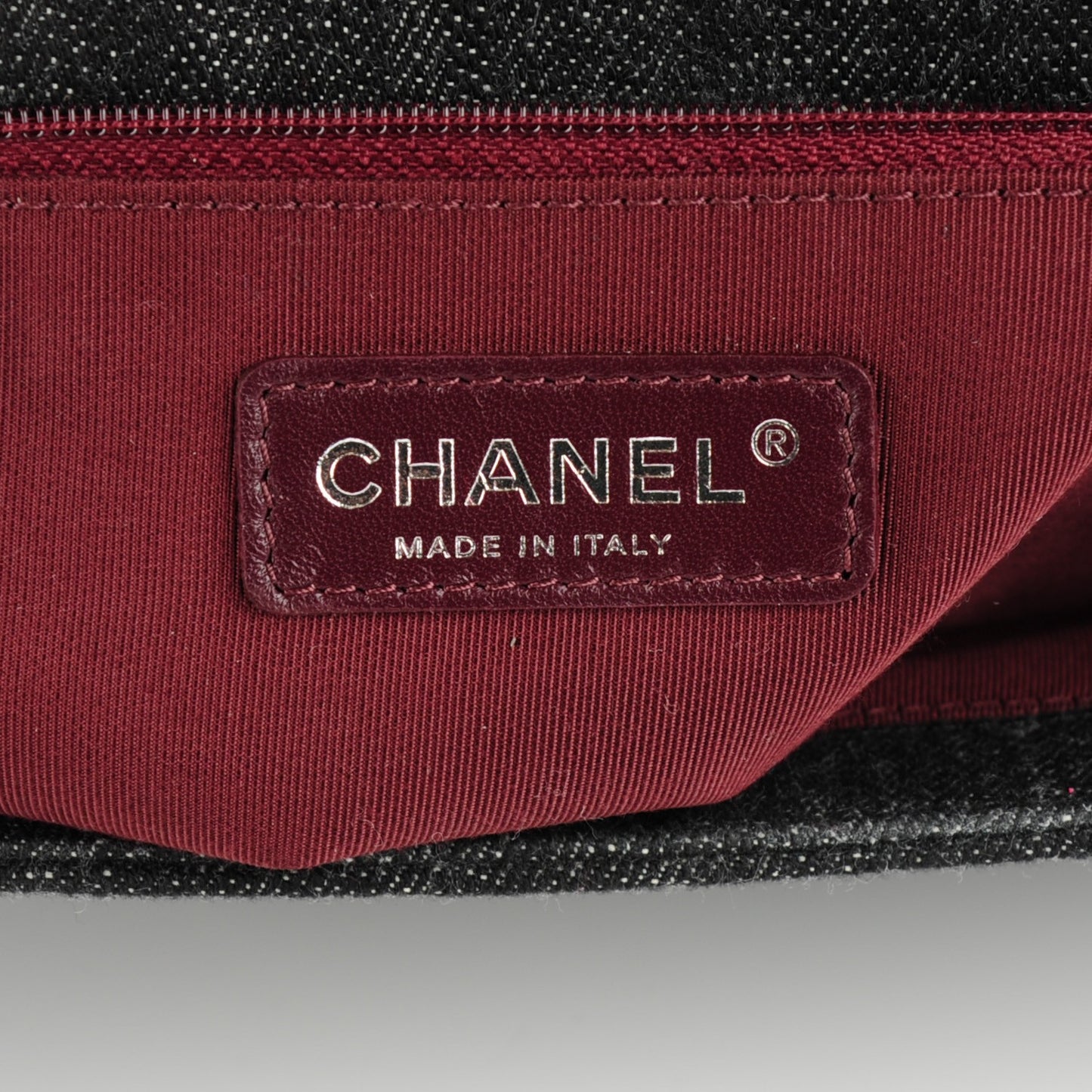 Denim Quilted New Medium Boy Flap Black