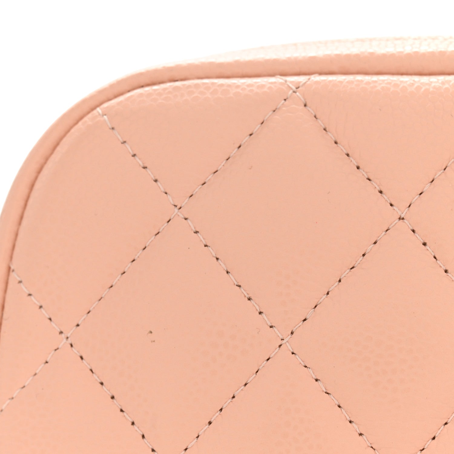 Chanel Caviar Quilted Small Curvy Pouch Cosmetic Case Light Pink 8 of 10