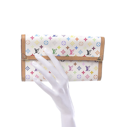 Louis Vuitton Monogram Multicolor Porte Tresor International Wallet White 2 of 8