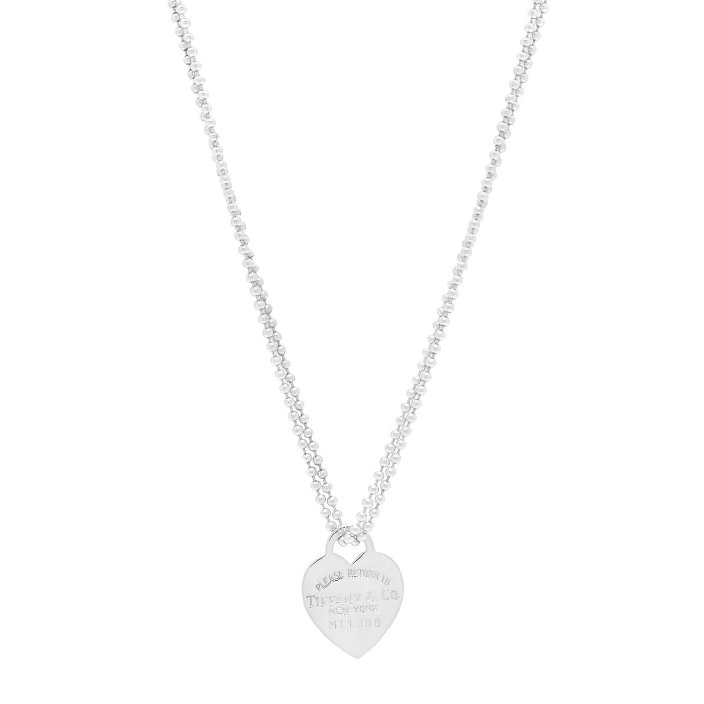 Sterling Silver Long Return to Tiffany Heart Pendant Necklace
