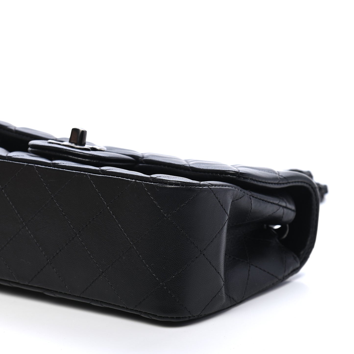 Lambskin Quilted Mini Rectangular Flap So Black