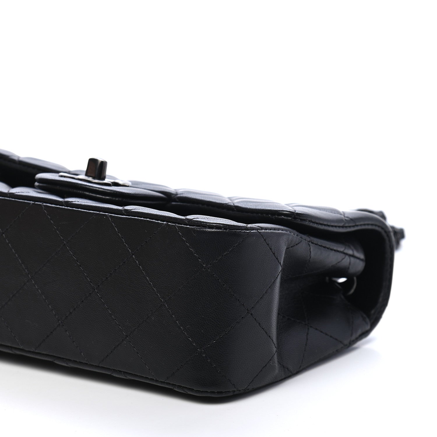 Chanel Lambskin Quilted Mini Rectangular Flap So Black 8 of 8