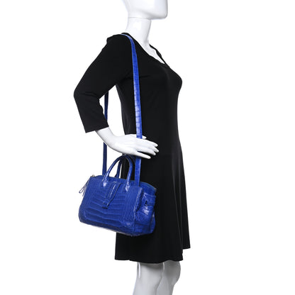 Nancy Gonzalez Crocodile Cristina Satchel Electric Blue 3 of 10
