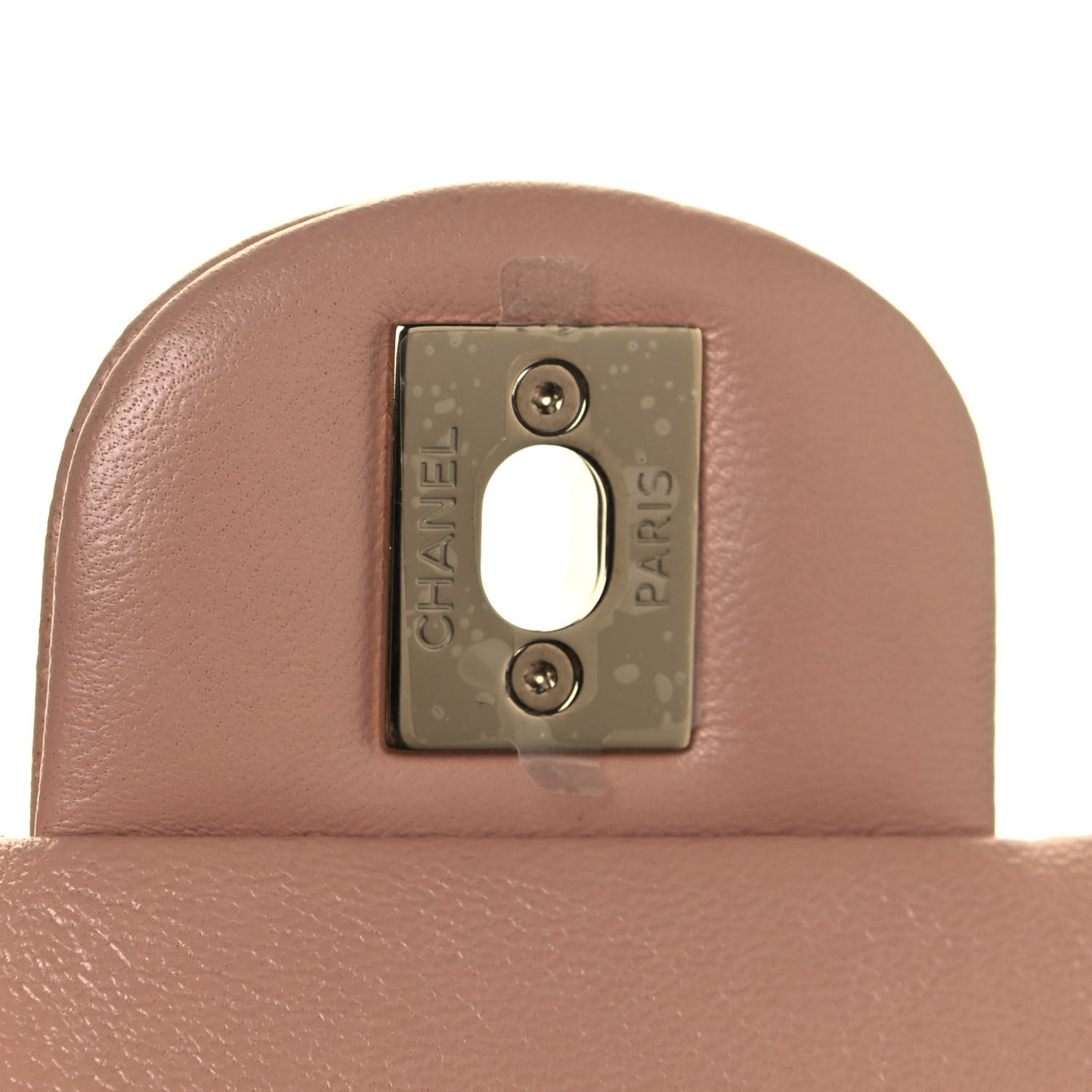 Lambskin Quilted Mini Square Flap Beige