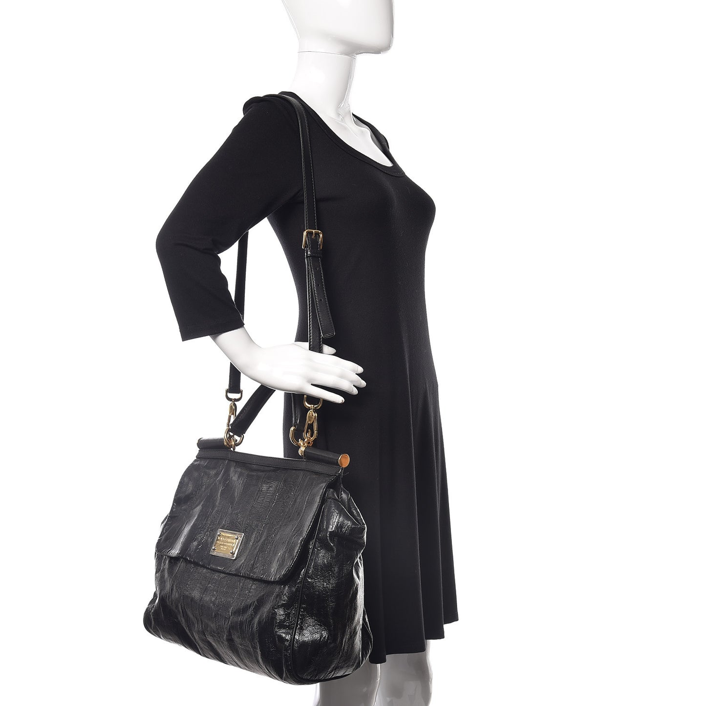 Eel Large Miss Sicily Satchel Black