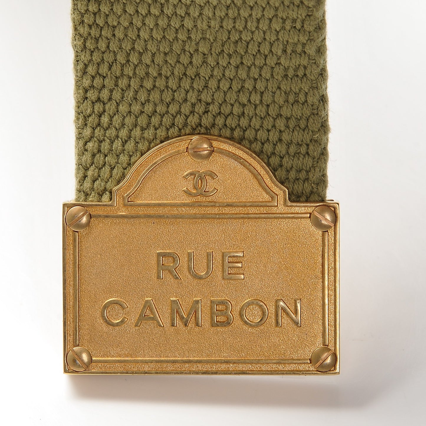 Canvas CC Logo Belt 90 36 Khaki