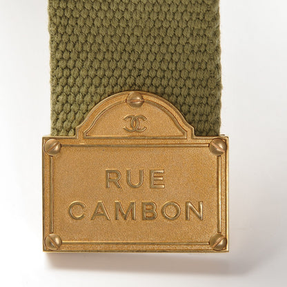 Chanel Canvas CC Logo Belt 90 36 Khaki 7 of 7