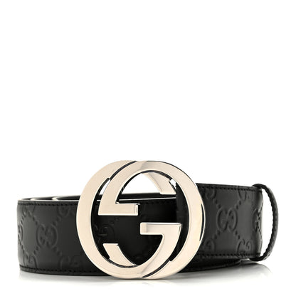 Gucci Guccissima Interlocking G 40mm Belt 100 40 Black 1 of 6