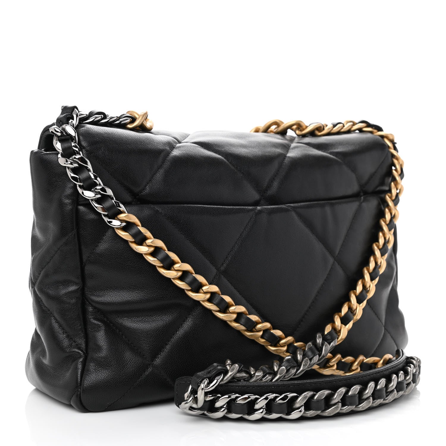 Chanel Lambskin Quilted Large Chanel 19 Flap Black 3 of 10