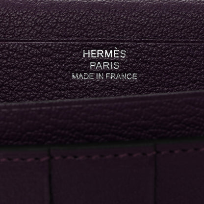 Hermes Ostrich Bearn Wallet Violine 6 of 8