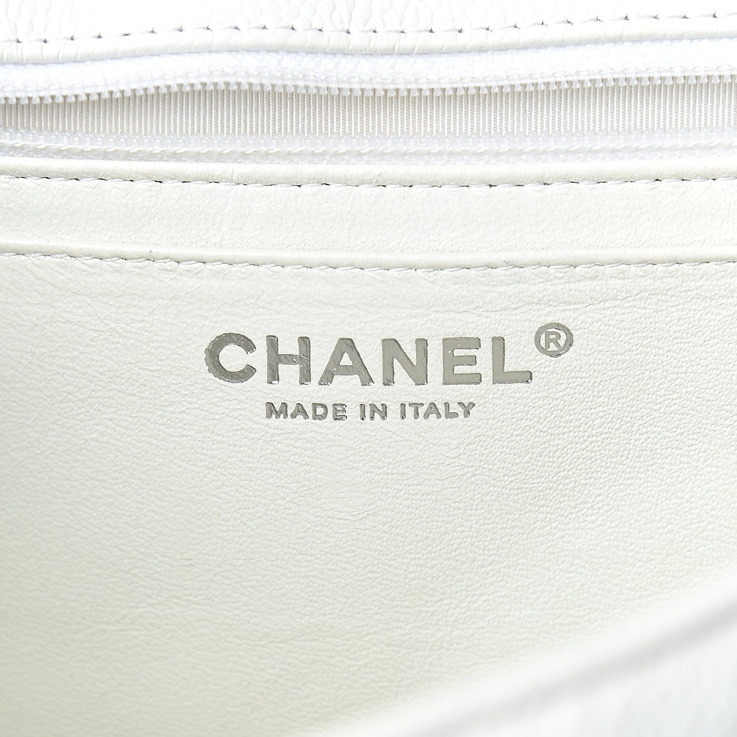 Chanel Caviar Quilted Jumbo Single Flap White 5 of 12