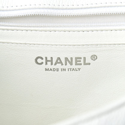 Chanel Caviar Quilted Jumbo Single Flap White 5 of 12