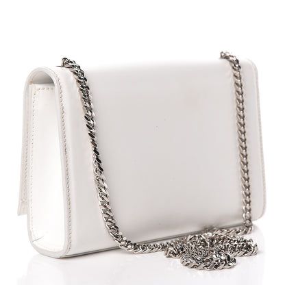 Saint Laurent Smooth Calfskin Small Monogram Kate Satchel Optical White 3 of 15