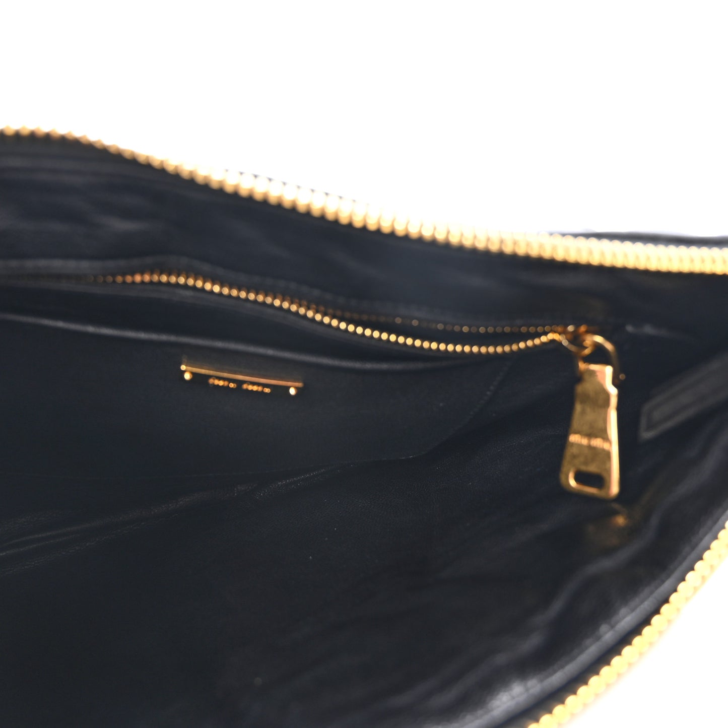 Nappa Matelasse Biker Clutch Inchiostro Black
