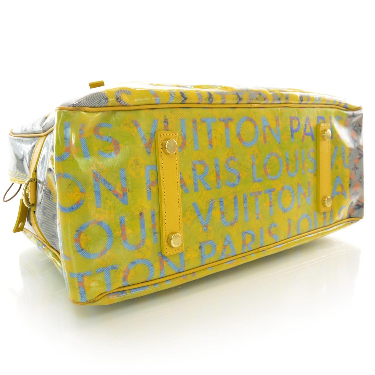 Louis Vuitton Monogram Pulp Defile Weekender GM Yellow 3 of 8