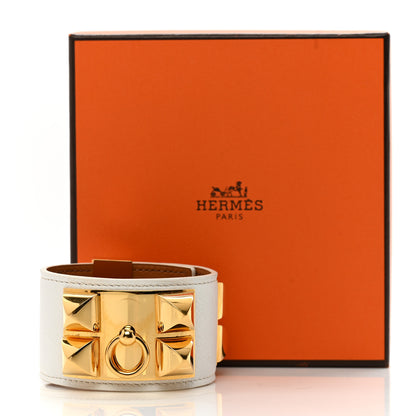 Hermes Epsom Collier De Chien CDC Bracelet S White 6 of 6