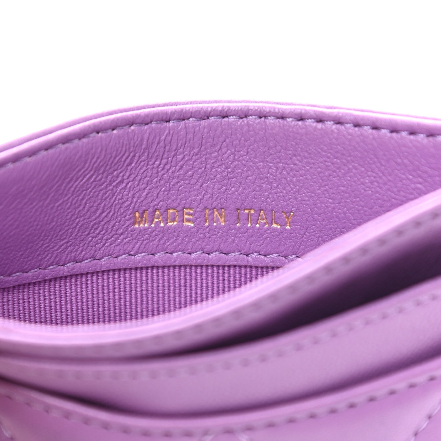 Chanel Lambskin Quilted Card Holder Purple 7 of 8
