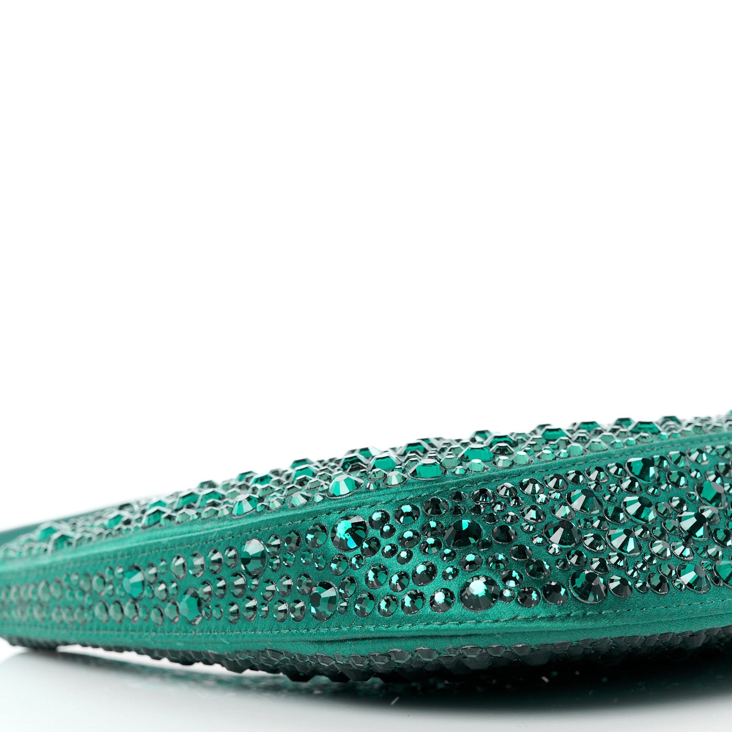 Prada Satin Crystal Cleo Adjustable Strap Shoulder Bag Mango 9 of 10