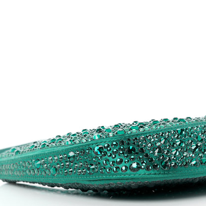 Prada Satin Crystal Cleo Adjustable Strap Shoulder Bag Mango 9 of 10