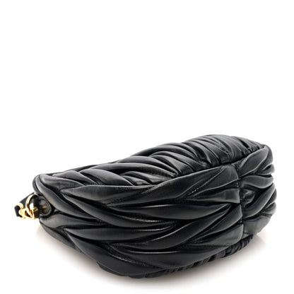 Miu Miu Nappa Matelasse Micro Wander Hobo Black 4 of 9