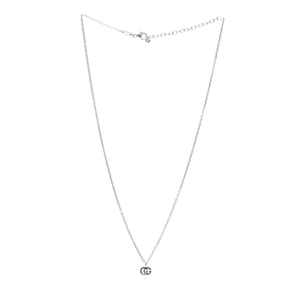 Gucci 18K White Gold Diamond Running G Pendant Necklace 3 of 6