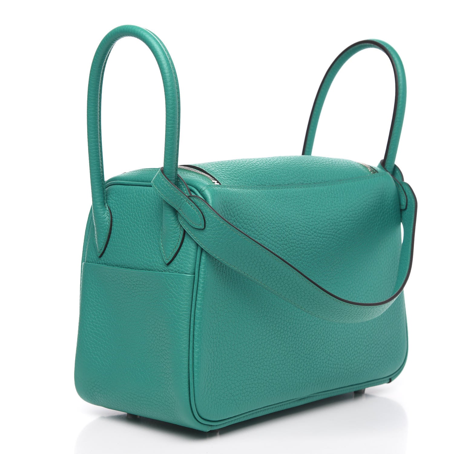 Hermes Taurillon Clemence Lindy 26 Blue Paon 2 of 9