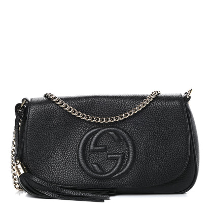 Gucci Pebbled Calfskin Medium Soho Flap Crossbody Black 1 of 10