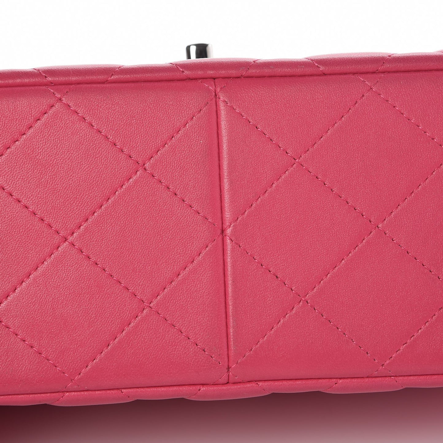 Lambskin Quilted Jumbo Double Flap Dark Pink