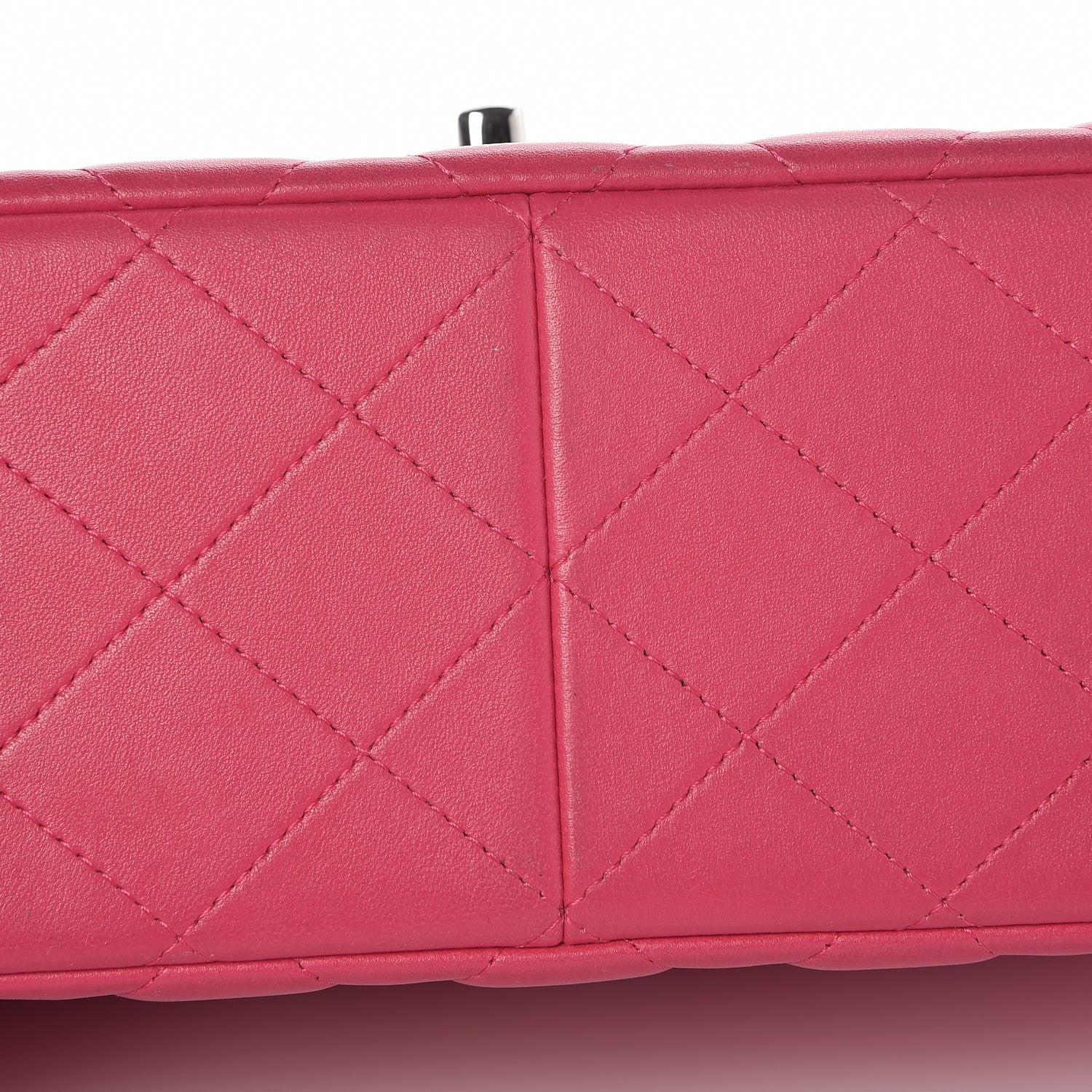 Chanel Lambskin Quilted Jumbo Double Flap Dark Pink 10 of 12