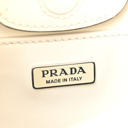 Prada Spazzolato Cleo Adjustable Strap Shoulder Bag White 6 of 16