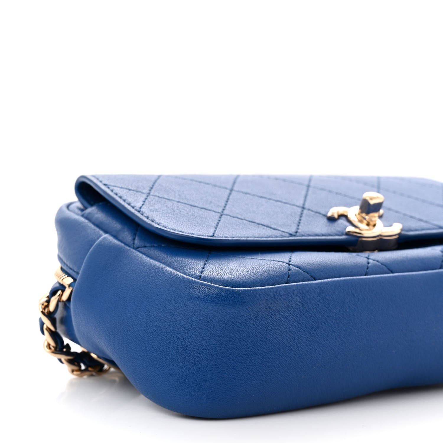 Chanel Calfskin Casual Trip Waist Bag Blue 9 of 10