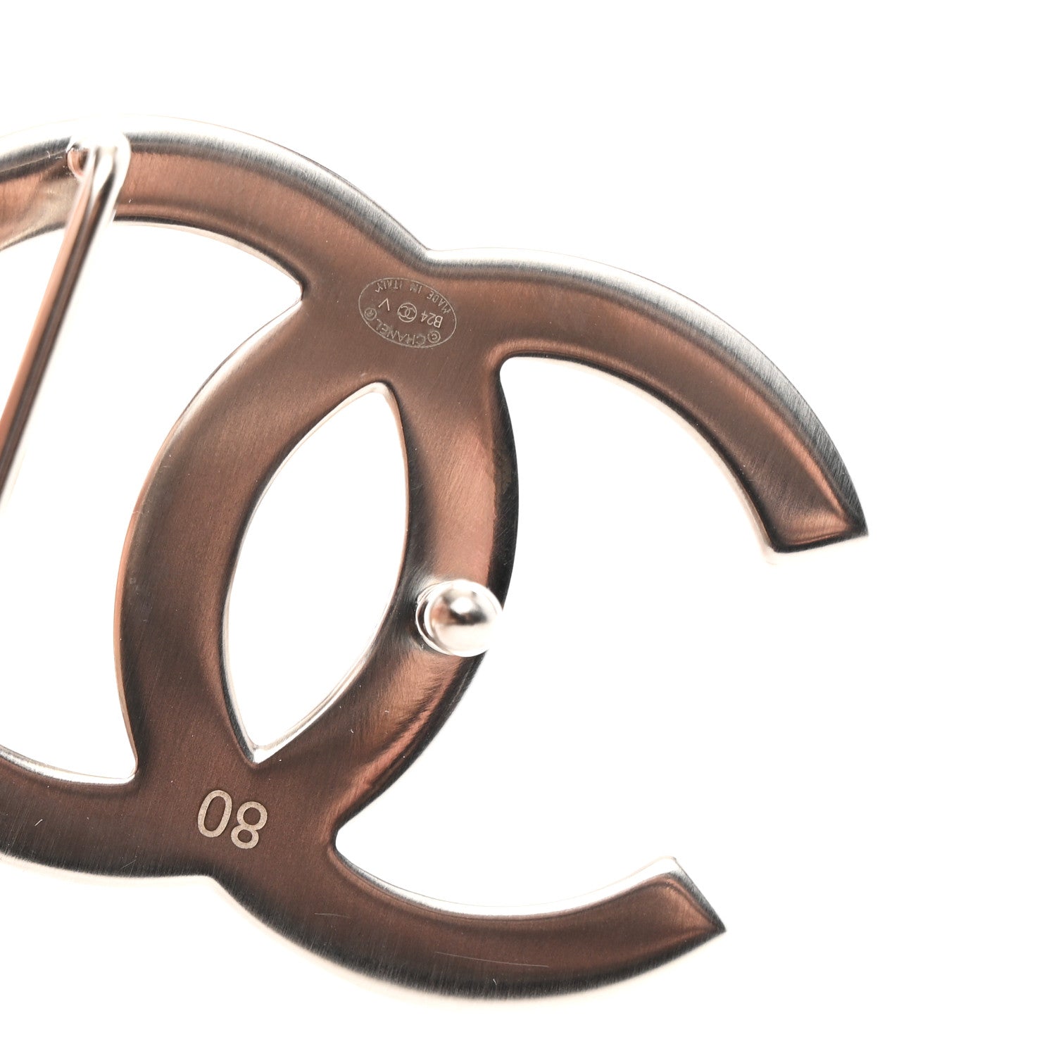 Chanel Calfskin CC Reversible Belt 80 32 Black Burgundy 4 of 7