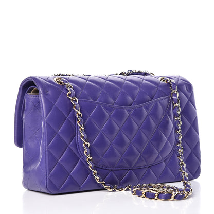 Chanel Lambskin Quilted Medium Double Flap Dark Purple 3 of 11