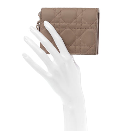 Christian Dior Ultra Matte Calfskin Cannage Mini Lady Dior Wallet Fard 2 of 9