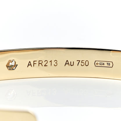 Cartier 18K Yellow Gold 1 Diamond LOVE Cuff Bracelet 16 5 of 6