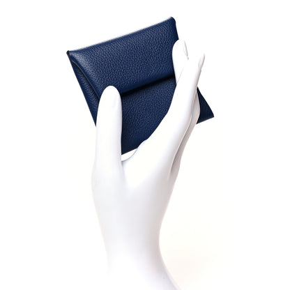 Hermes Evercolor Verso Bastia Coin Purse Bleu Saphir Bleu France 2 of 8