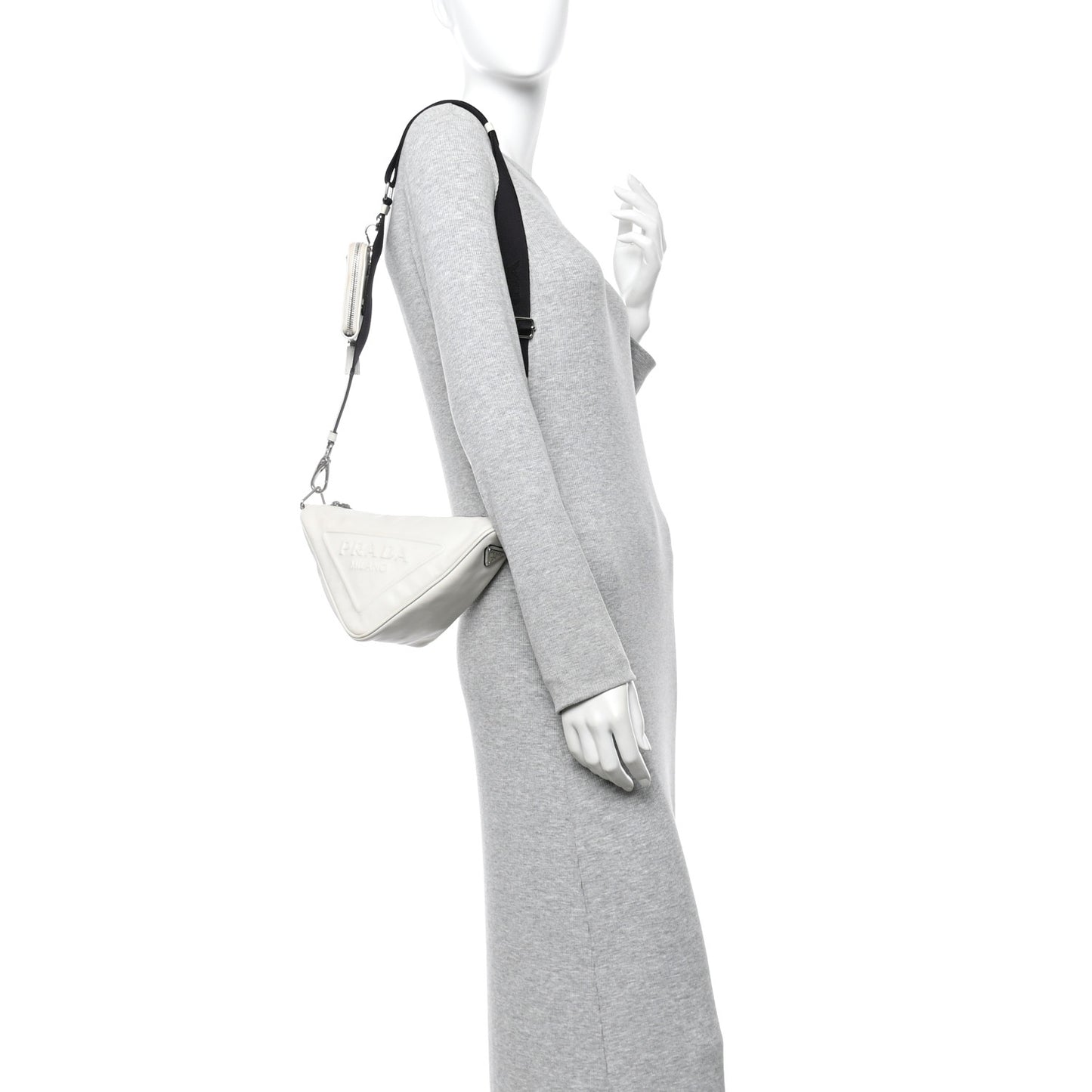 Grace Lux Triangle Shoulder Bag White White