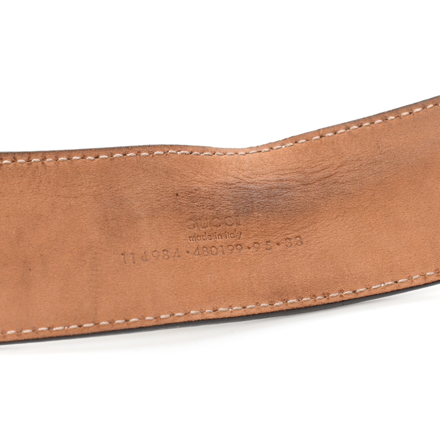 Gucci Calfskin Web Interlocking G Belt 95 38 White 5 of 5