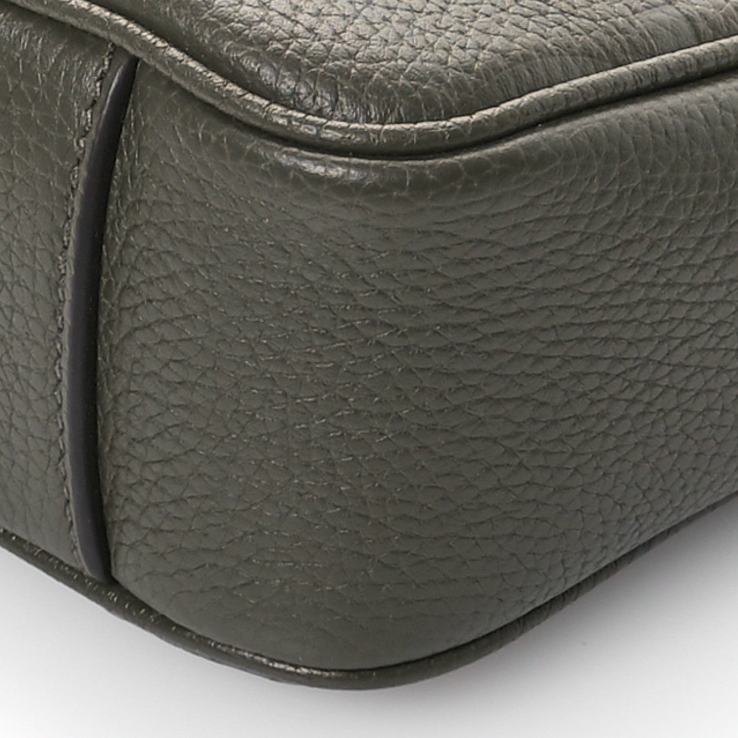 Gucci Calfskin Jumbo GG Embossed Double Buckle Medium Messenger Bag Dark Vintage Olive 10 of 11