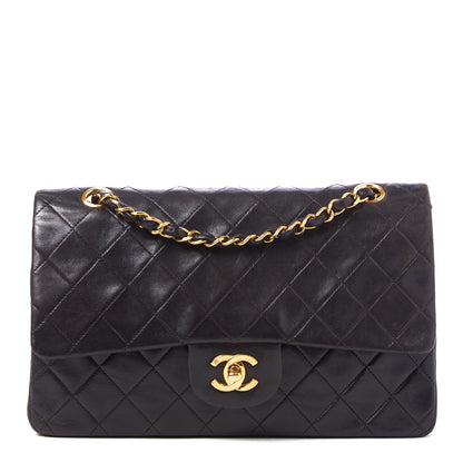 Chanel Lambskin Quilted Medium Double Flap Black 1 of 9