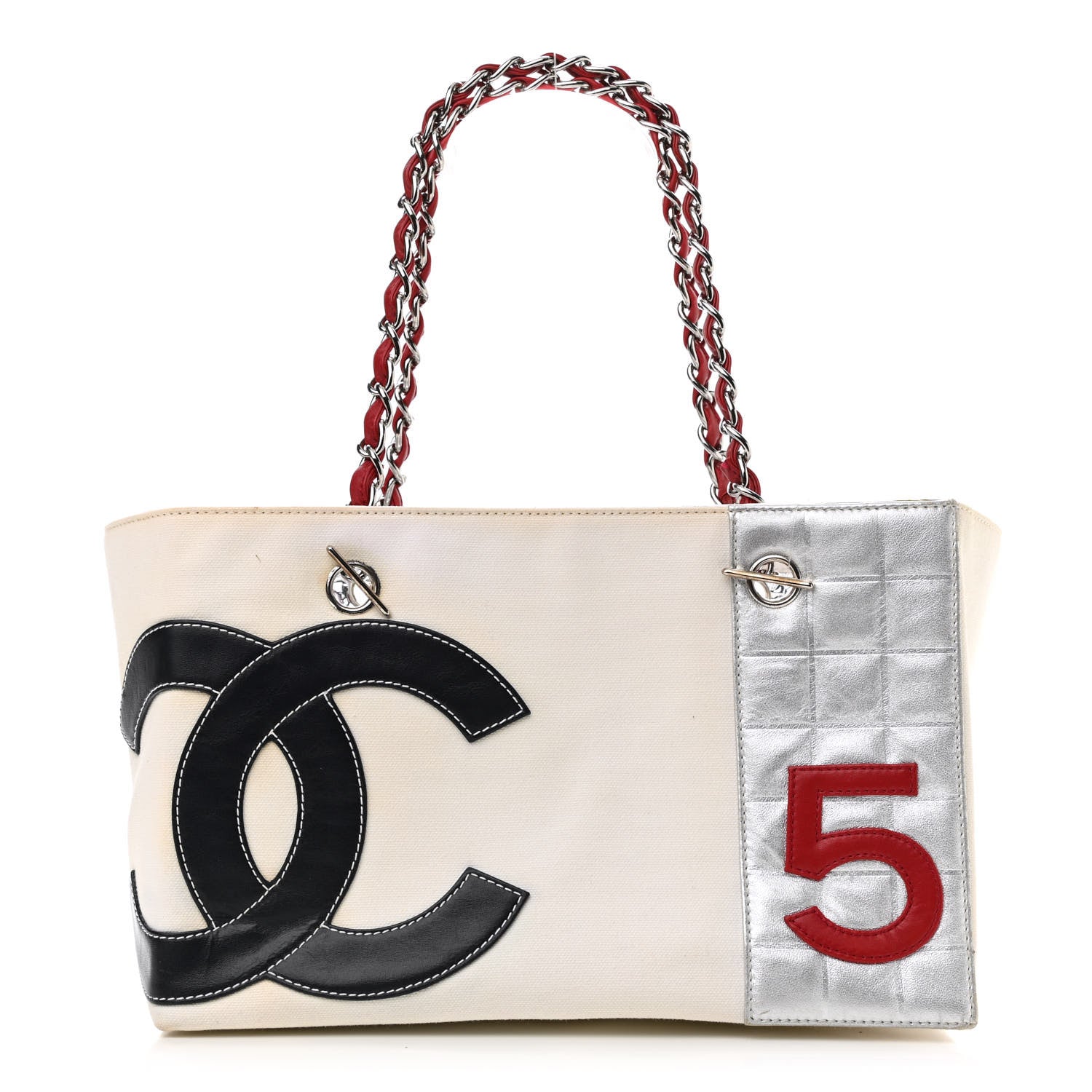 Chanel Canvas Foil N°5 Shopping Tote Beige 1 of 15