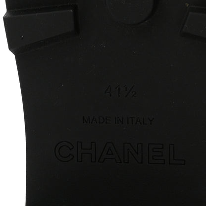 Chanel Crumpled Patent Lambskin Calfskin Quilted Lace Up Combat Boots 41.5 Black 7 of 12