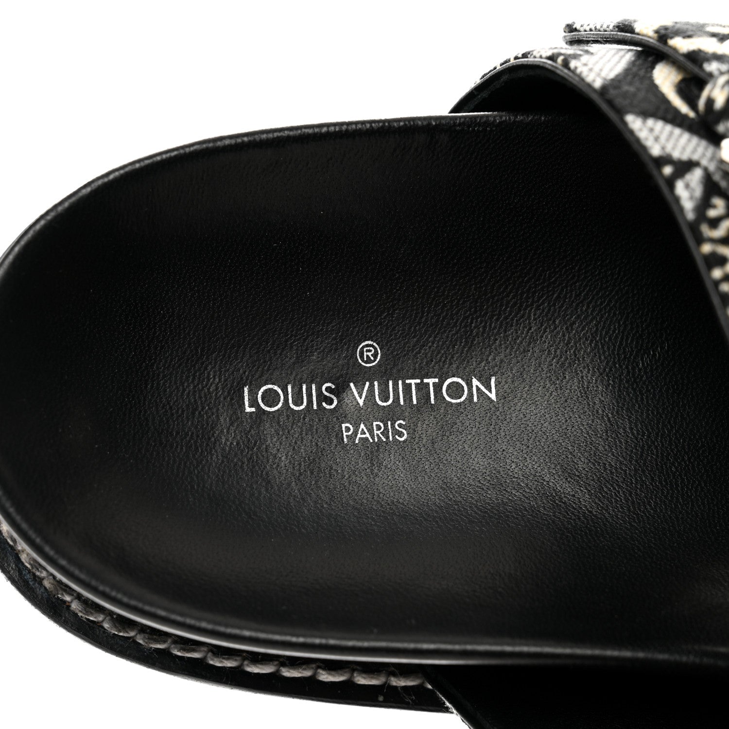 Louis Vuitton Jacquard Since 1854 Paseo Flat Comfort Sandals 40 Grey 7 of 8